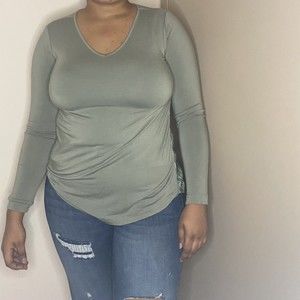 Belle by kim gravel Mixed Media Print Top-green-tee-XXS